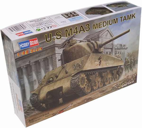 M4A3 Sherman Tank 1:48 Scale Plastic Model Kit Hobby Boss #84803