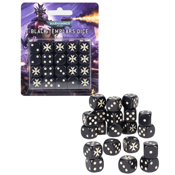 Games Workshop Warhammer 40K Black Templars Dice Set 55-51