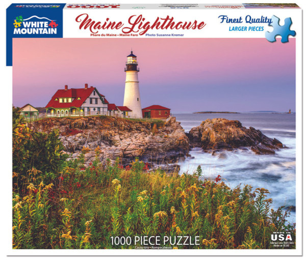 Maine Lighthouse Jigsaw Puzzle 1000pcs White Mountain Puzzles 868PZ