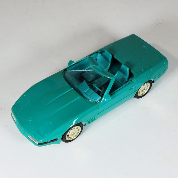 Vintage 1991 Chevy C4 Corvette ZR-1 Convertible Limited Special Edition Chevrolet Dealer Promo Car Turquoise Metallic AMT ERTL 6737EO