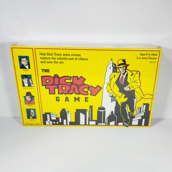 Vintage 1990 The Dick Tracy Game Board Game University Games #1240