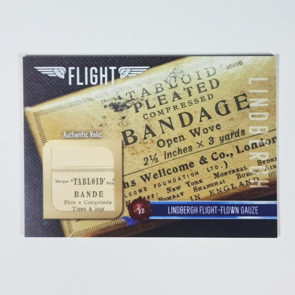 2023 Historic Autographs Flight Charles Lindbergh Flight-Flown Gauze Relic Card