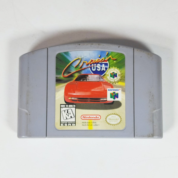 Vintage 1996 Nintendo 64 Cruis'n USA Video Game Cartridge N64CUSA