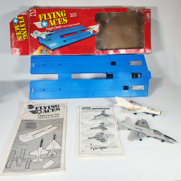 Vintage 1975 Mattel Flying Aces Flight Deck Launch Set #9529