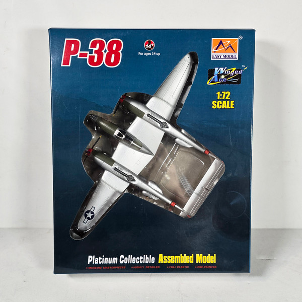 P-38 Lightning 1/72 Scale Easy Model Platinum Collectible Assembled & Painted WWII Model