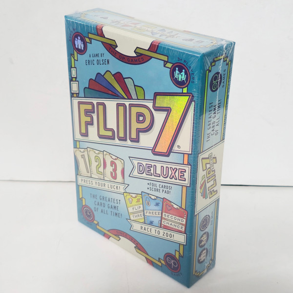 Flip 7 Deluxe Edition Party Card Game OP Games (Box Angle 1)