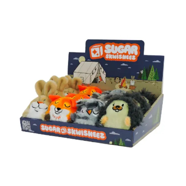 Sugar Skwisheez Tree Huggers Series 1 Plush Display