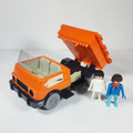 Vintage Playmobil System Geobra #009 Orange Dump Truck