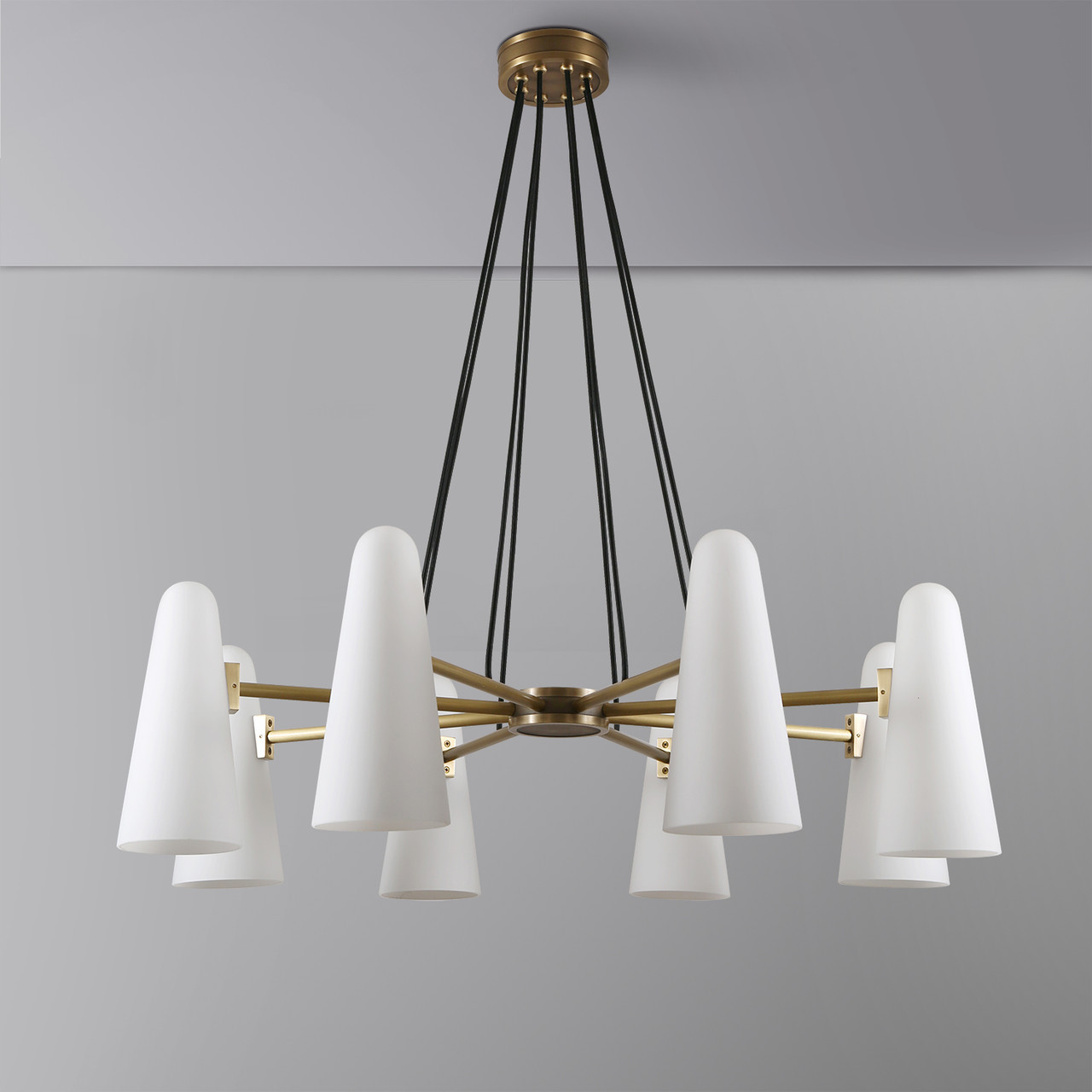 Bianco Chandelier 8 Lights Brass - JimmyRaiden LLC