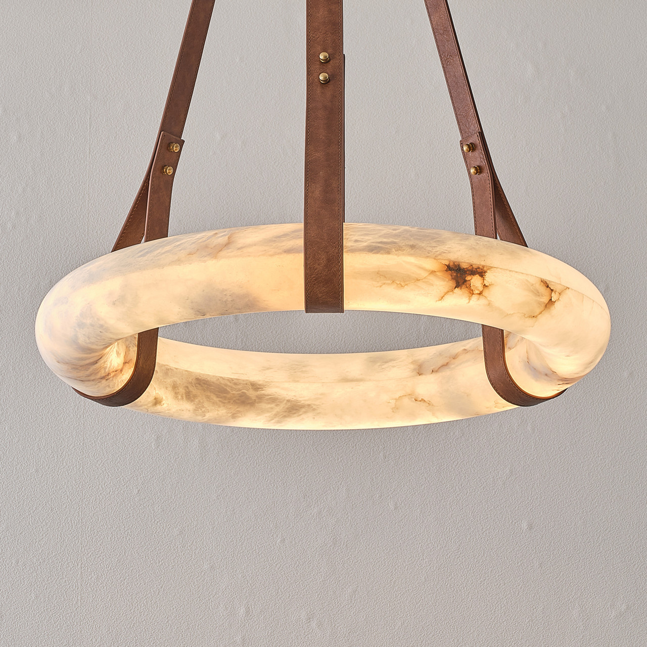 Isidore Leather Alabaster Pendant Ⅱ - JimmyRaiden LLC