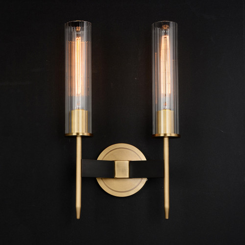 Aicken Double Sconce Brass
