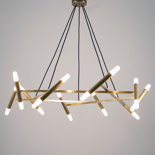 Patrick Chandelier 20 Lights Brass