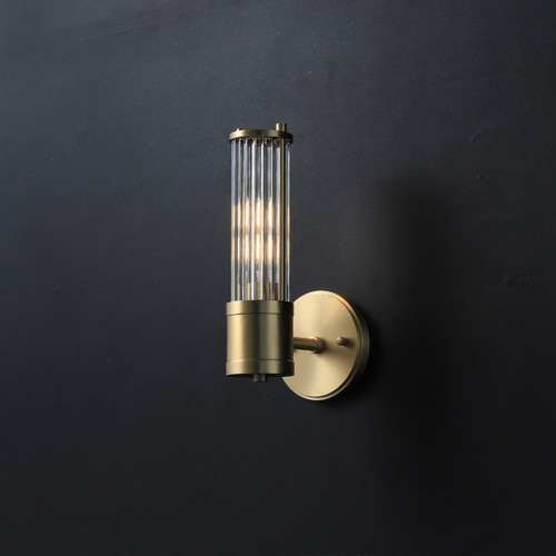 JRS Glass Roman Column Wall Sconce 