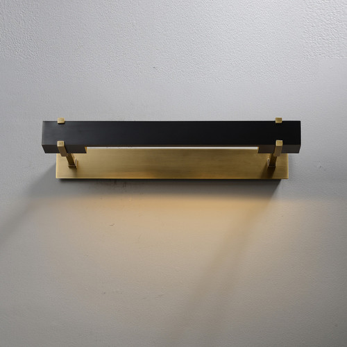 JRS Black Rectangular Box Wall Sconce 