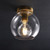 JRS Cloche Flushmount/Wall sconce Brass