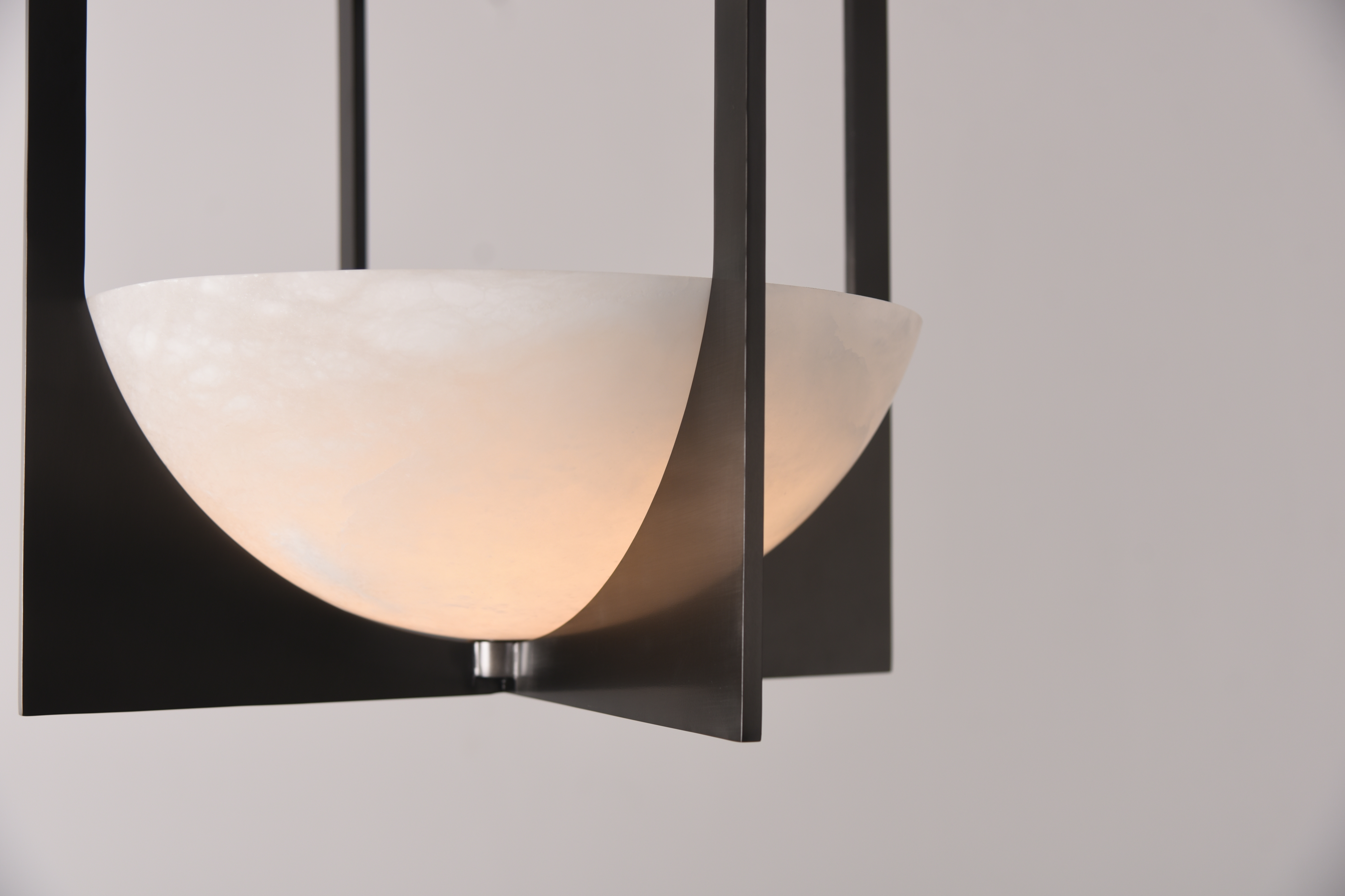 Bronze Geometric Frame Pendant Light