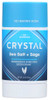 CRYSTAL BODY DEODORANT: Magnesium Enriched Deodorant Sea Salt Plus Sage, 2.5 oz New