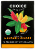 CHOICE TEA: Mandarin Ginger Herbal Tea, 16 bg New