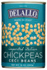 DELALLO: Bean chick Peas, 14 oz New