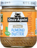 ONCE AGAIN: Natural Creamy Almond Butter, 12 oz New