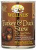 WELLNESS: Turkey & Duck Stew with Sweet Potatoes Dog Food, 12.5 oz New