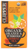 CLIPPER: Organic Orange Turmeric Herbal Tea, 1.41 oz New