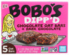 BOBOS OAT BARS: Dippd Chocolate Oat Bar Plus Dark Chocolate, 5 oz New