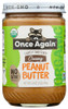 ONCE AGAIN: Peanut Butter Organic American Classic Creamy, 16 Oz New