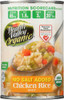 HEALTH VALLEY: Organic Chicken Rice Soup No Salt Added, 15 oz New