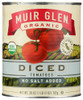 MUIR GLEN: Diced Tomatoes No Salt Added, 28 oz New