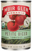 MUIR GLEN: Organic Petite Diced Tomatoes Original, 14.5 oz New