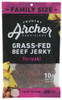 COUNTRY ARCHER: Teriyaki Grass Fed Beef Jerky, 7 oz New