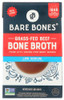 BARE BONES: Broth Beef Bone Low Sodium Grf, 16 oz New