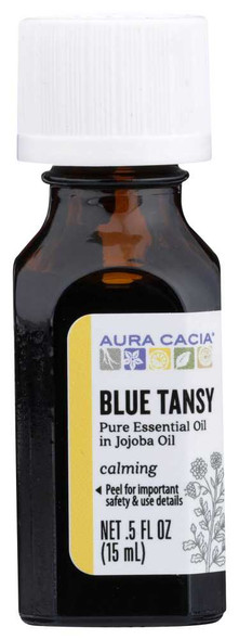 AURA CACIA: Essential Oil Blue Tansy In Jojoba, 0.5 oz New