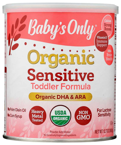 BABYS ONLY ORGANIC: Toddler Formula LactoRelief Iron Fortified, 12.7 Oz New