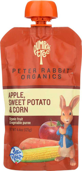 PETER RABBIT: Baby Sweet Potato Corn Apple Organic, 4.4 oz New