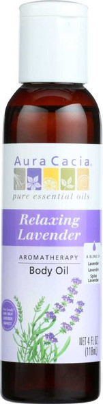 AURA CACIA: Aromatherapy Body Oil Relaxing Lavender, 4 oz New