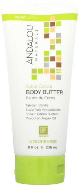ANDALOU NATURALS: Nourishing Body Butter Kukui Cocoa, 8 Oz New