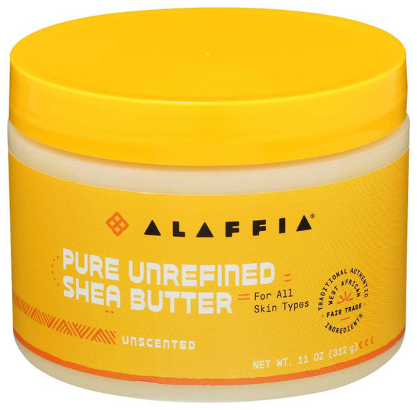 ALAFFIA: Pure Unrefined Shea Butter Unscented, 11 oz New