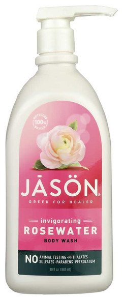 JASON: Body Wash Invigorating Rosewater, 30 oz New