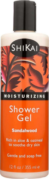 SHIKAI: All Natural Moisturizing Shower Gel Sandalwood, 12 Oz New