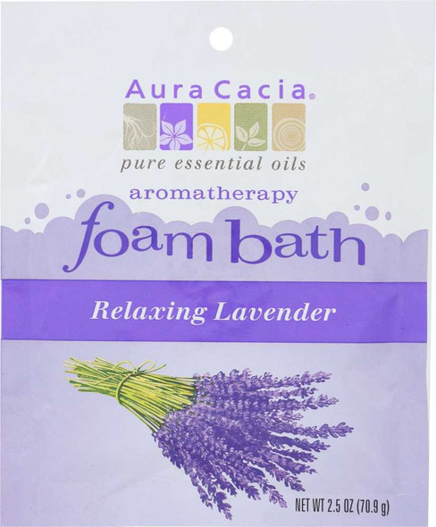 AURA CACIA: Foam Bath Relaxing Lavender, 2.5 oz New
