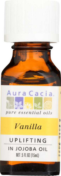 AURA CACIA: Vanilla in Jojoba Oil, 0.5 oz New