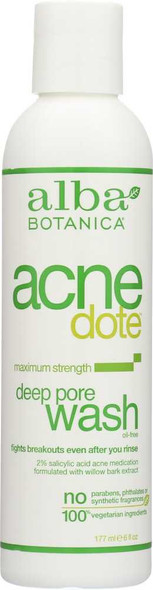 ALBA BOTANICA: Natural Acne Dote Deep Pore Wash Oil-Free, 6 oz New