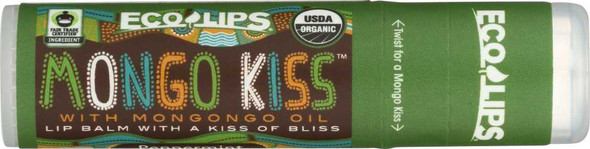ECO LIPS: Mongo Kiss Peppermint Lip Balm, 0.25 oz New