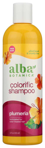 ALBA BOTANICA: Hawaiian Shampoo Colorific Plumeria, 12 oz New