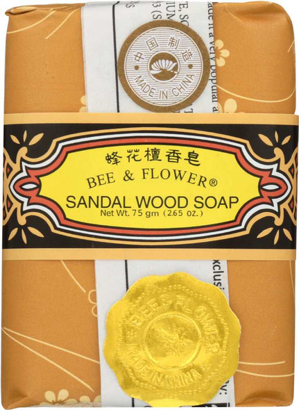 BEE & FLOWER: Sandal Wood Bar Soap, 2.65 oz New