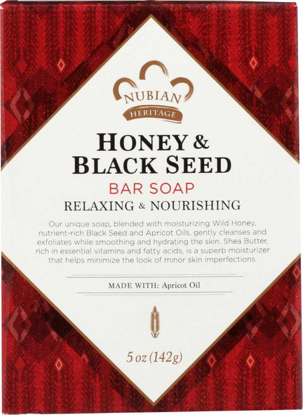 NUBIAN HERITAGE: Honey & Black Seed Soap, 5 oz New