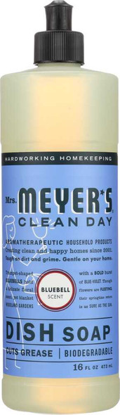 MRS. MEYER'S CLEAN DAY: Dish Soap Bluebell Scent, 16 oz New