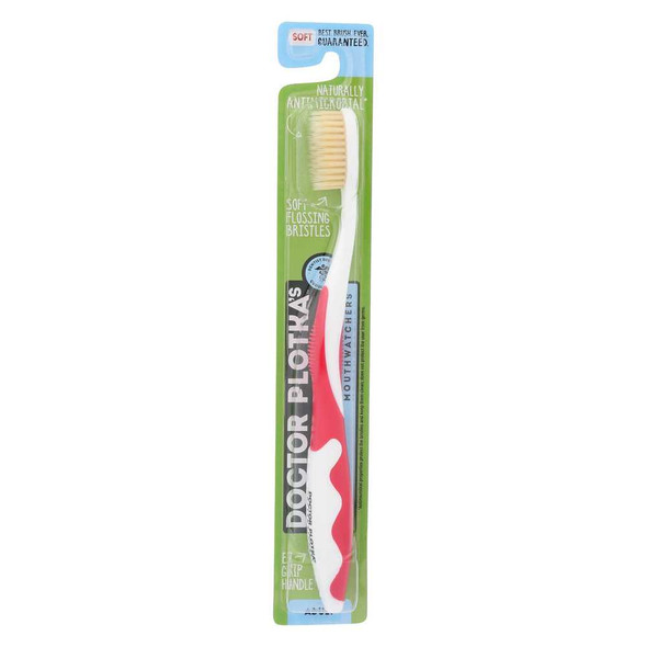 MOUTH WATCHERS: Toothbrush Adult Manual Red, 1 ea New